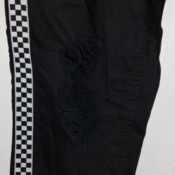 Empyre Eileen Checkerboard Stripe Black Mom Jeans Sz 7 - Picture 5 of 10